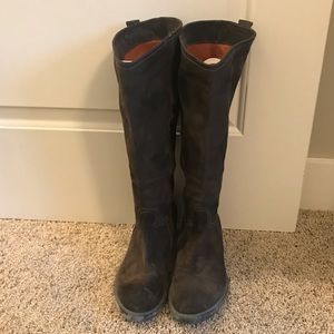 Gray suede rustic boot!